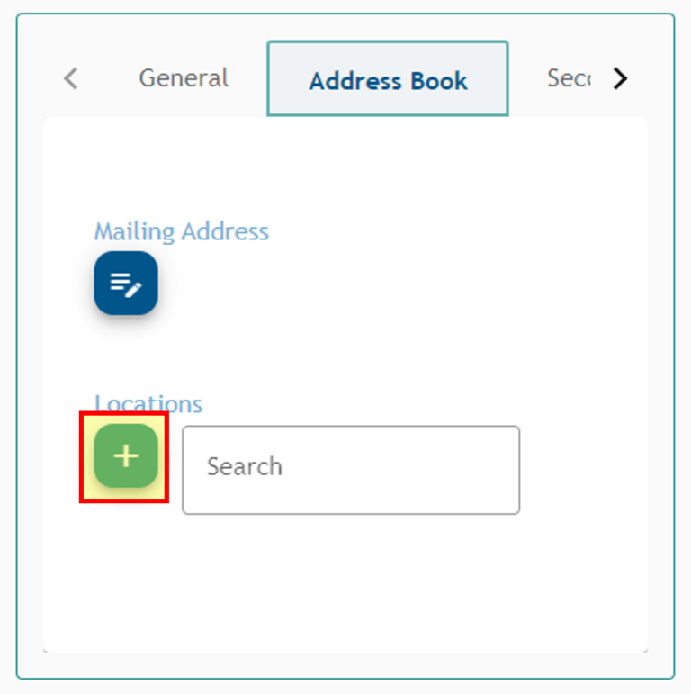 Athlete Connect add new location to address book screenshot.