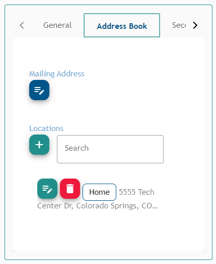 Athlete Connect new location saved in Address Book screenshot.