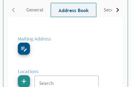 Adding a location to the address book in Athlete Connect.
