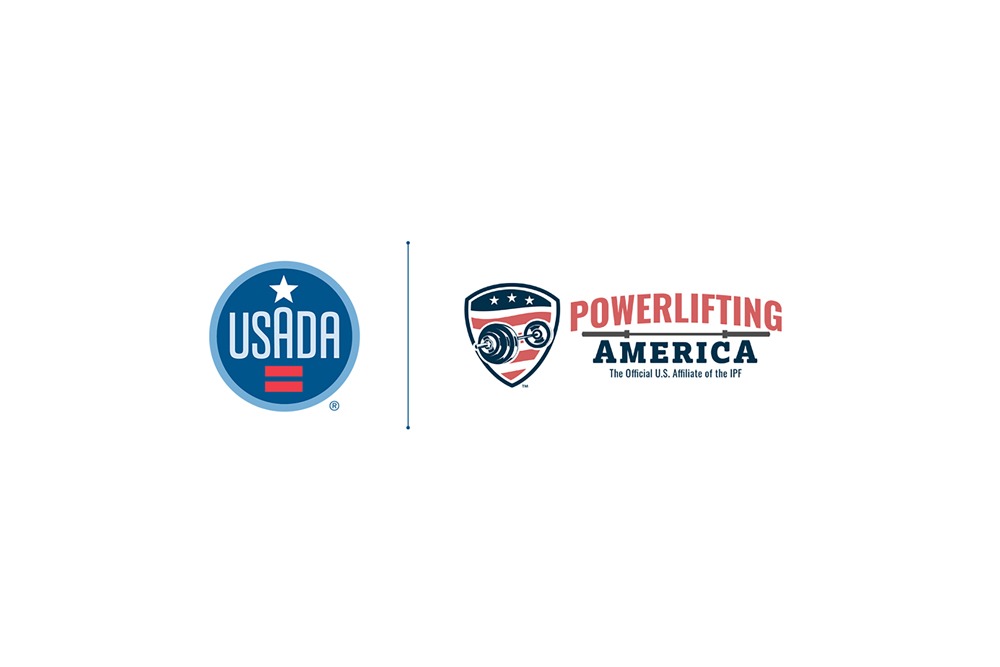 USADA and Powerlifting America co-logo.