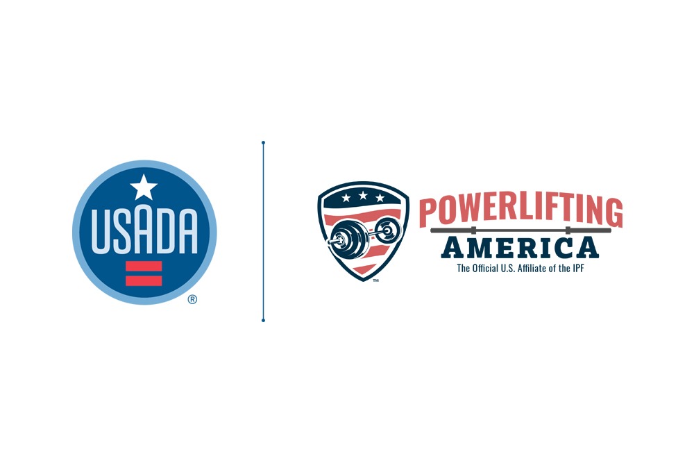 USADA and Powerlifting America co-logo.